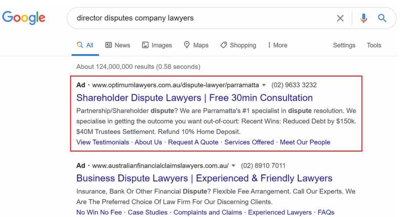 google ads for lawyers